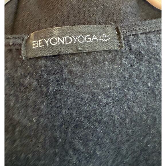 Beyond Yoga Overlapping Jumpsuit Sz XL Black Fleece Super Soft Roomy Drop Waist - Picture 8 of 16